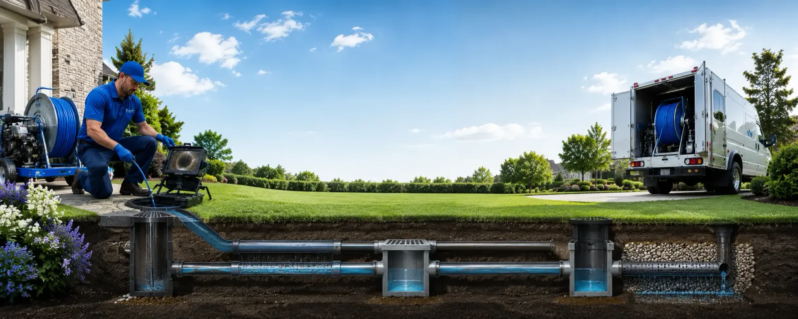 Outdoor drain cleaning information for Badger, SD